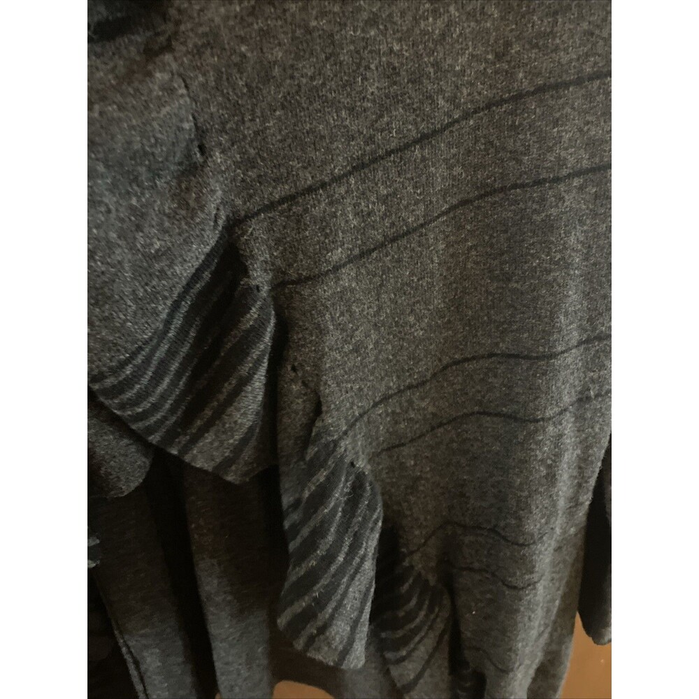 EILEEN FISHER (petite Medium) Merino Wool Open Front Cardigan Sweater Grey - Picture 6 of 8